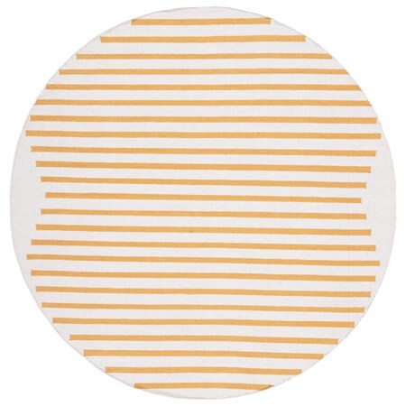 Safavieh 6 x 6 ft. Montauk Hand Woven Round Area Rug; Ivory & Gold MTK313C-6R